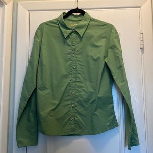 Mountain Hardwear Long Sleeve Green Button Down Shirt 10